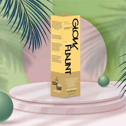 Tradimed Glow & Flaunt – Vitamin C Edition Foaming Face Wash (100ml) | Gentle Brightening Cleanser for Skin