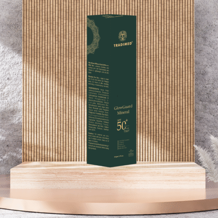 Tradimed GlowGuard Mineral Sunscreen SPF 50 PA++++ with Tint – 50ml | Broad Spectrum UV Protection